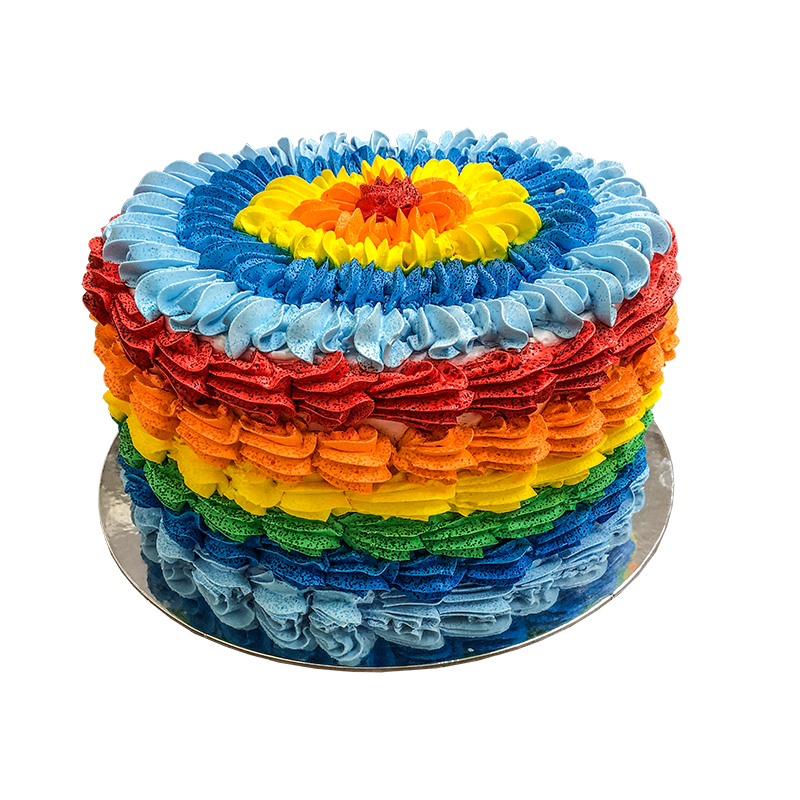 Rainbow Rose Cake (Full Cake)